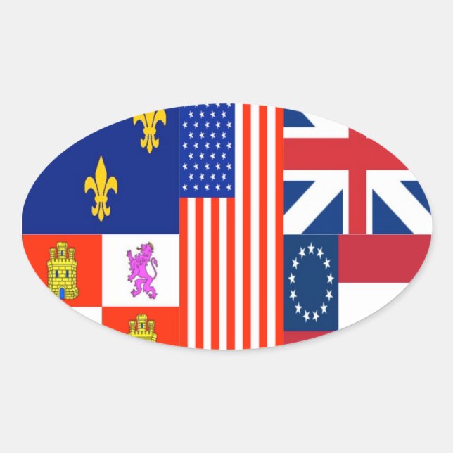 FOUR Pensacola Flag Oval Sticker (Front)
