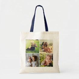 Four Photo Collage, Custom Tote Bag
