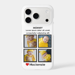 Four Photo Collage Heart Personalized Custom Text