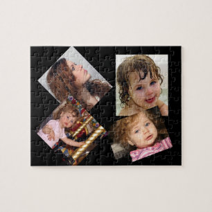 Four Photo Collage Template Jigsaw Puzzle