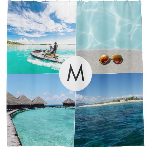 Four-Photo Vacation Shower Curtain (Front)