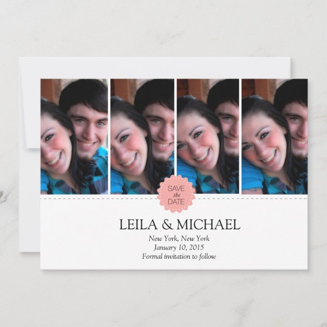 four photoframes save the date (Front)