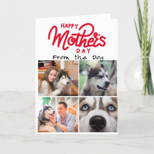 Four photos custom collage for Husky Moms Card