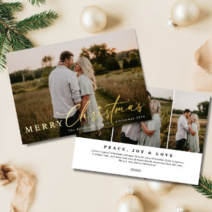 Four Picture Modern Religious Foil Holiday Card