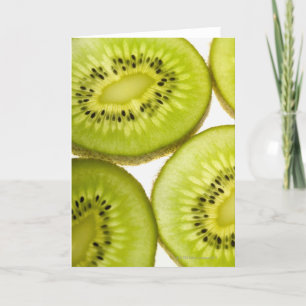 Four pieces of sliced kiwi card