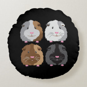 Four piggies round pillow