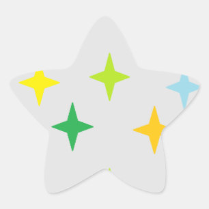 Four point stars star sticker