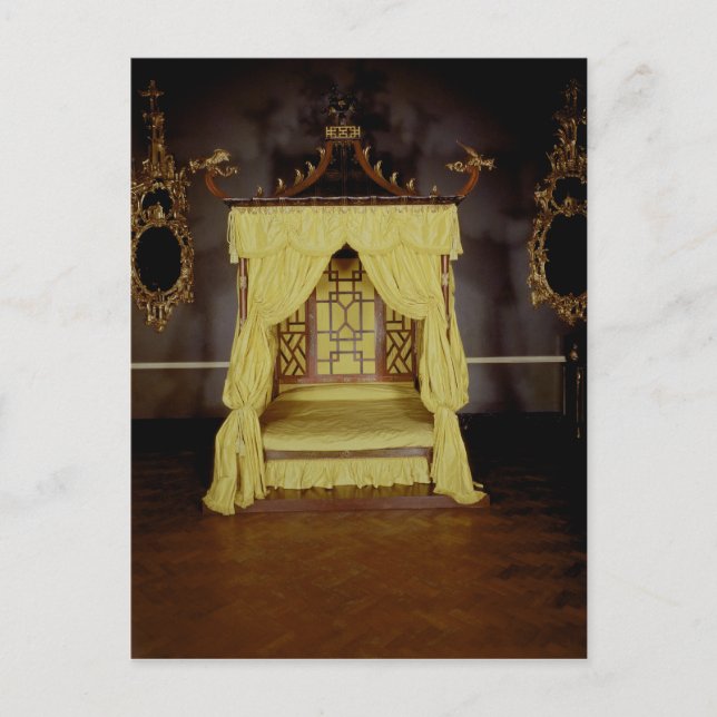 Four Poster Bed, in the Chinese style, 1750s Postcard (Front)