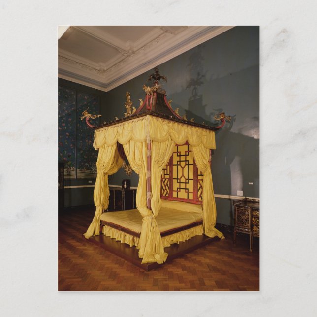 Four Poster Bed, in the Chinese style, 1750s Postcard (Front)