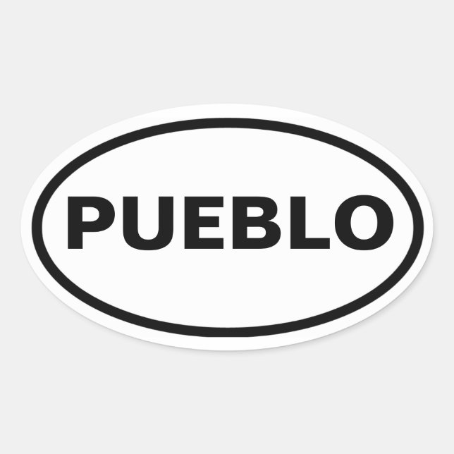 FOUR Pueblo, Colorado Oval Sticker (Front)