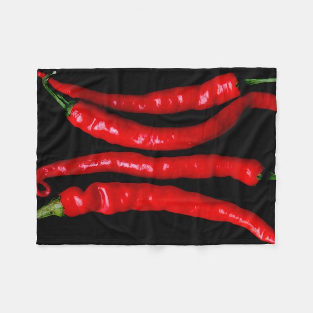 Four Red Chilies fbcnm Fleece Blanket (Front (Horizontal))