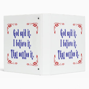 Four Red Flowers God Said It! Binder