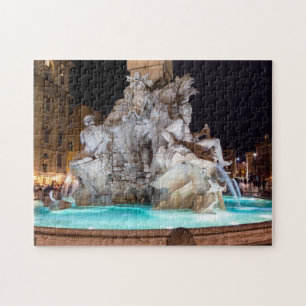 Four Rivers Fountain at Piazza Navona - Rome,Italy Jigsaw Puzzle