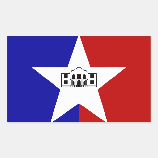 FOUR San Antonio Flag Sticker (Front)