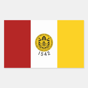 FOUR San Diego Flag Sticker