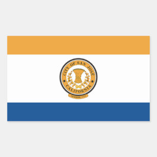 FOUR San Jose Flag Sticker