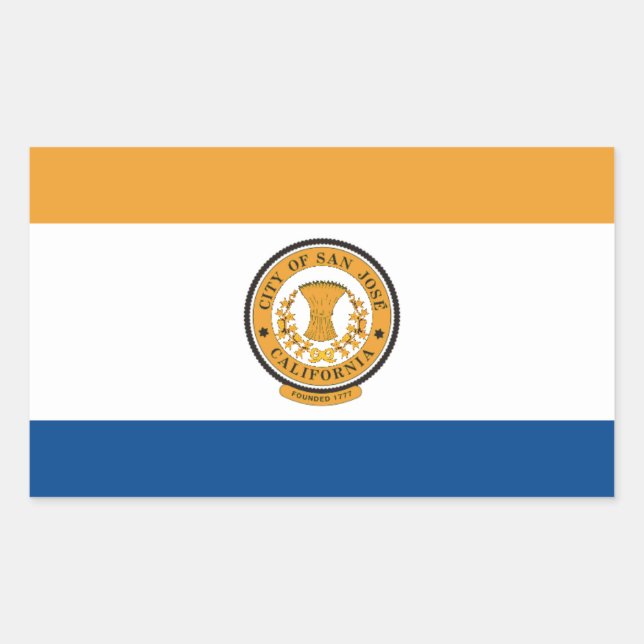 FOUR San Jose Flag Sticker (Front)
