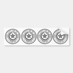 FOUR Seal of El Paso Bumper Sticker