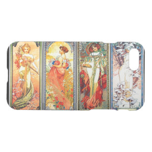 Four Seasons 2 vintage Mucha iPhone SE/8/7 Case
