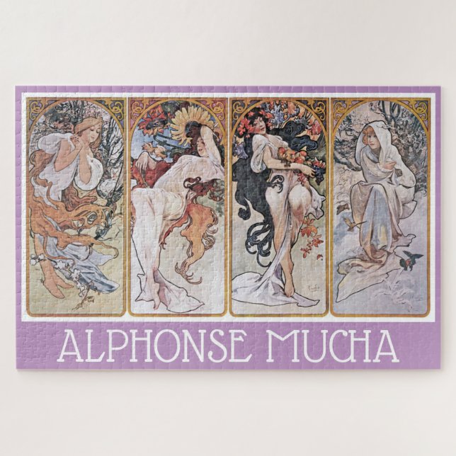 Four Seasons, Alphonse Mucha Jigsaw Puzzle (Horizontal)