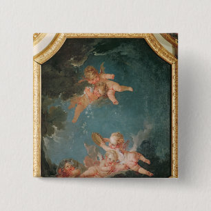 Four Seasons in the Salle du Conseil - Winter 2 Inch Square Button