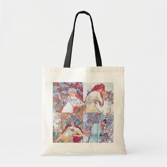 Four Seasons, Mucha Tote Bag (Front)