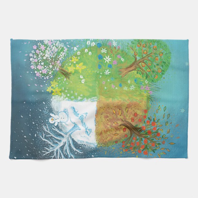 Four Seasons on Earth   Kitchen Towel (Horizontal)