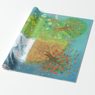 Four Seasons on Earth Wrapping Paper