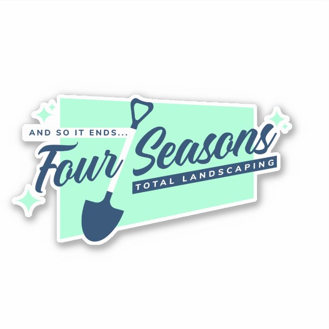 Four Seasons Total Landscaping Vinyl Sticker (Front)