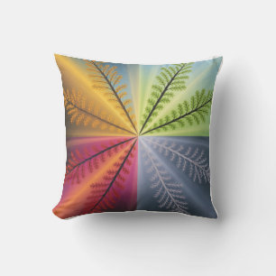 Four Seasons Tree Abstract Throw Pillow