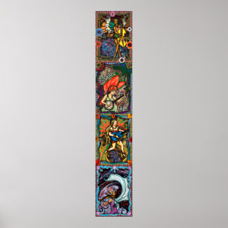 Four Seasons - vertical composite Poster