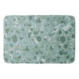 Four Shades of Green Abstract Bath Mat