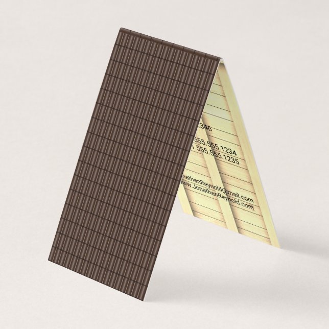 Four-Sided Roofing Construction Brown Roof Company Business Card (Front)