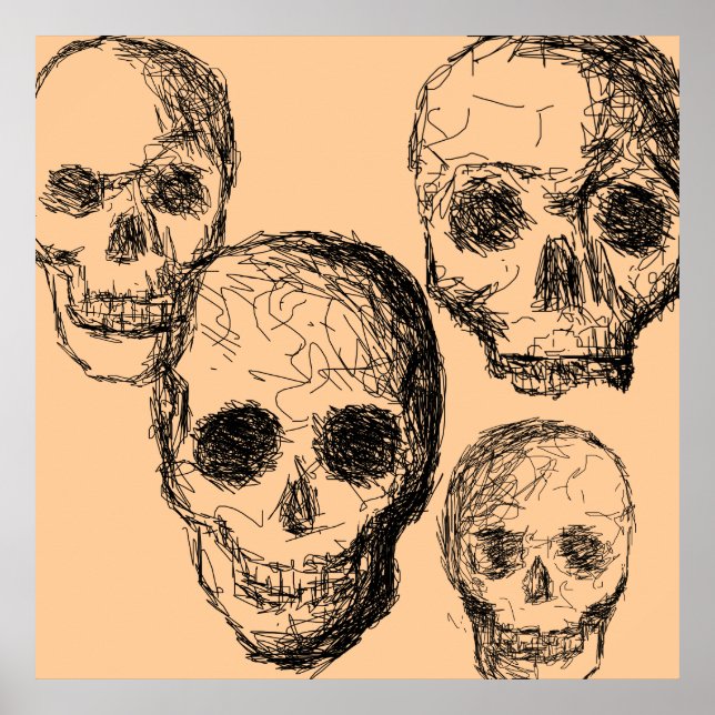 Four Skulls Poster. Poster (Front)