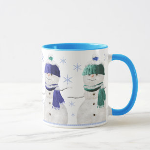 Four Snowmen Christmas Mug