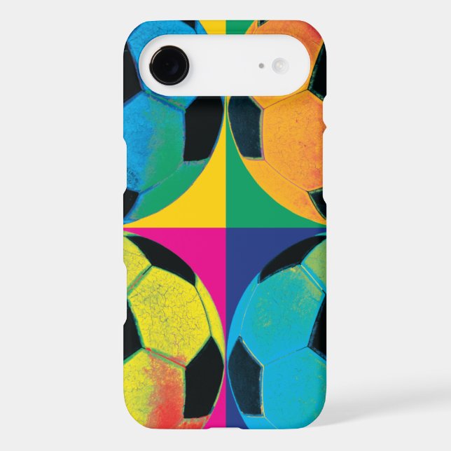 Four Soccer Balls in Different Colours Case-Mate iPhone Case (Back)