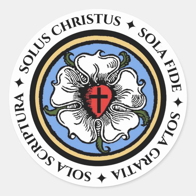 Four Solas - Lutheran Classic Round Sticker (Front)