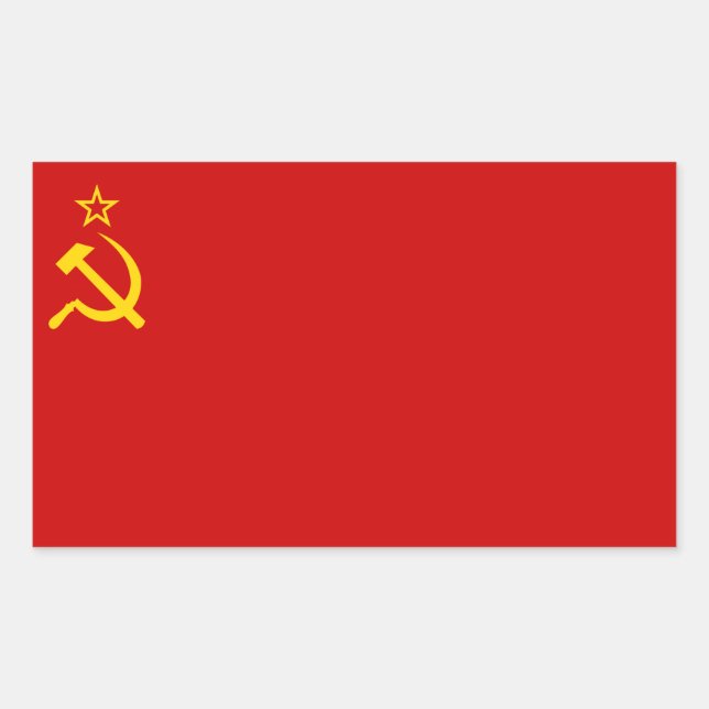 FOUR Soviet Union Flag Sticker (Front)