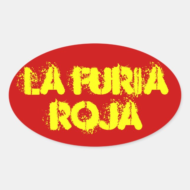 FOUR Spain "La Furia Roja" Oval Sticker (Front)