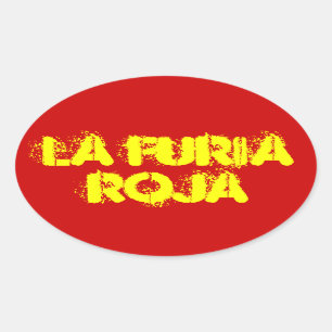 FOUR Spain "La Furia Roja" Oval Sticker