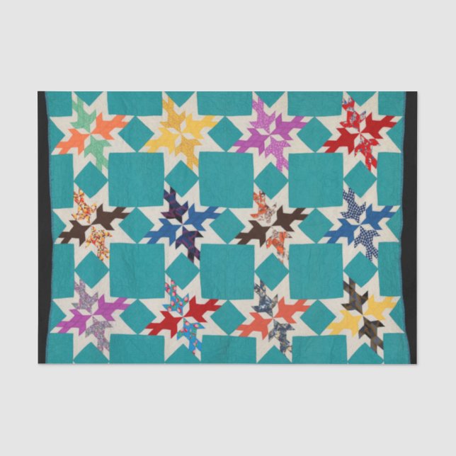 Four Swallows quilt Tissue Paper (Front)