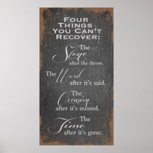 Four Things You Can't Recover Poster