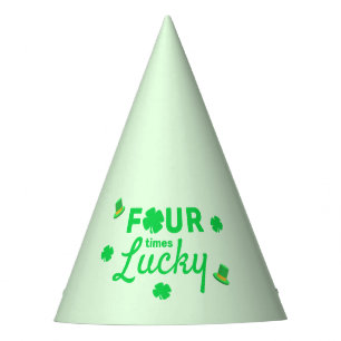 Four Times Lucky 4th Birthday Party Hat