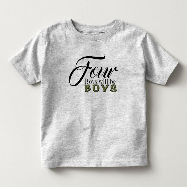Four- Toddler Fine Jersey T-Shirt (Front)