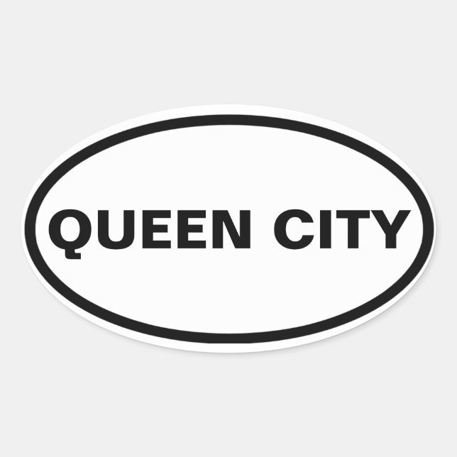 FOUR Toronto "QUEEN CITY" Oval Sticker (Front)