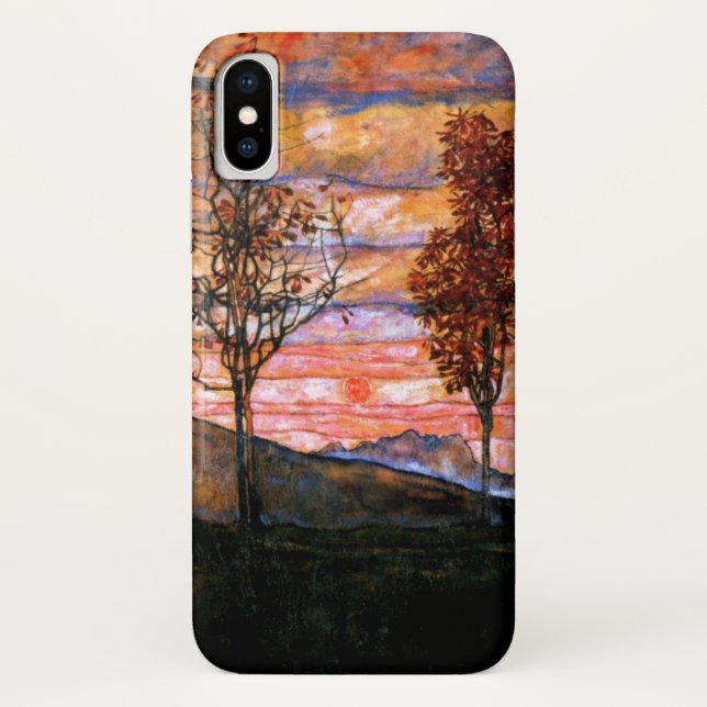 Four Trees by Egon Schiele Case-Mate iPhone Case (Back)
