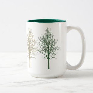 Four Trees Two-Tone Coffee Mug