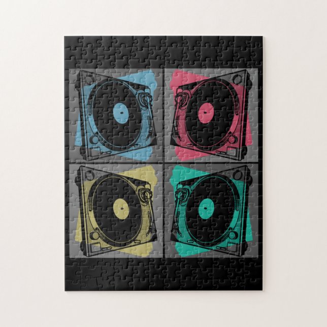 Four Turntables Graphic Jigsaw Puzzle (Vertical)