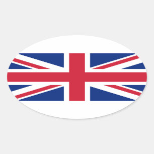 FOUR United Kingdom Union Jack Oval Sticker