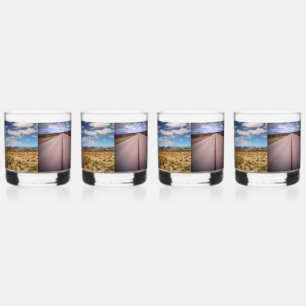 Four Vacation or Travel Photo Whiskey Glass